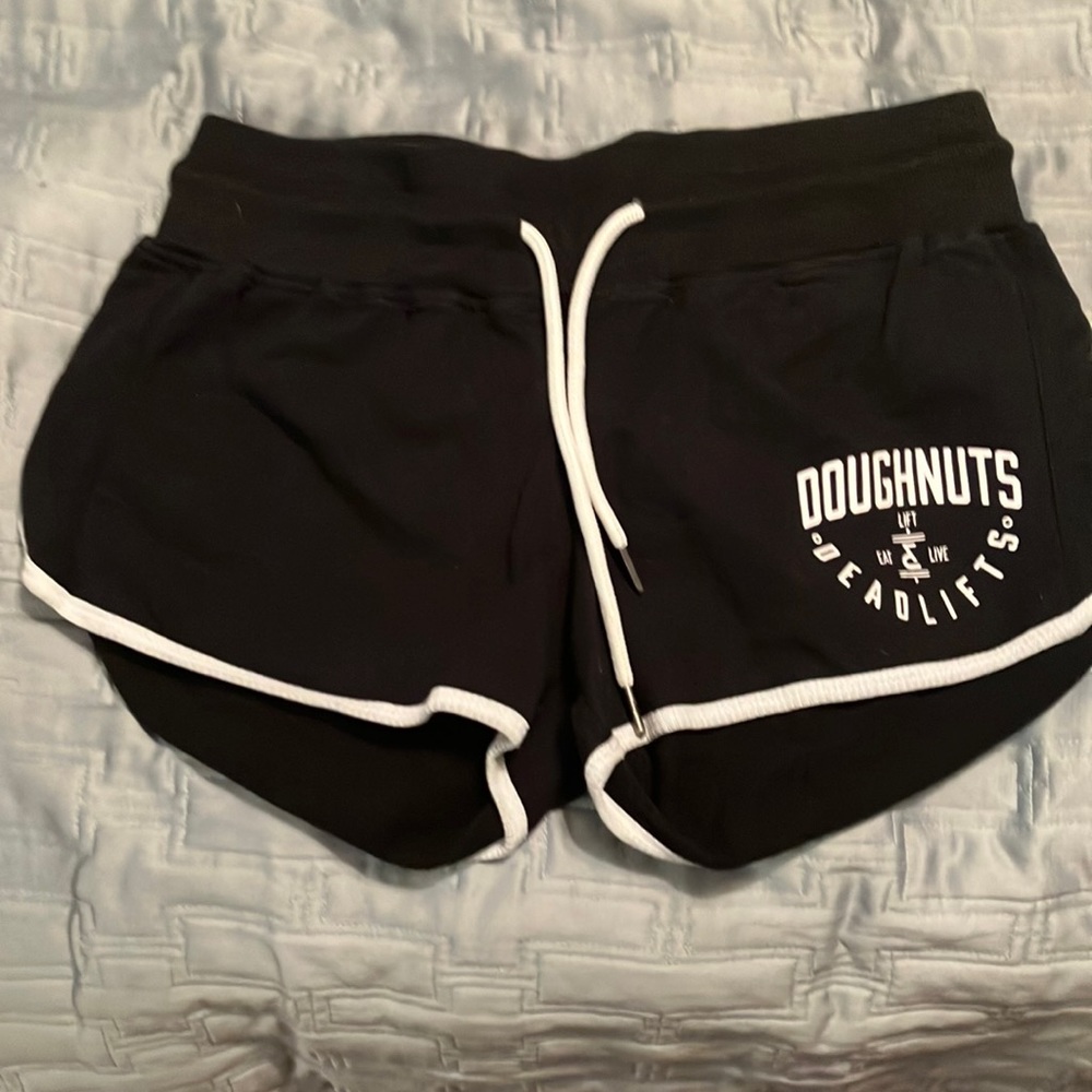 RARE Doughnuts & Deadlifts Retro Gym Shorts